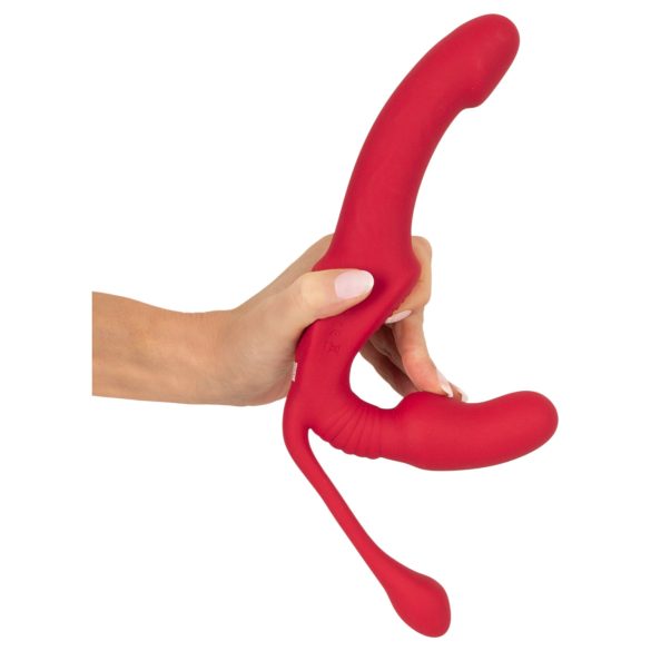 You2Toys Strapless - страп-он вибратор с три рамена (розов)