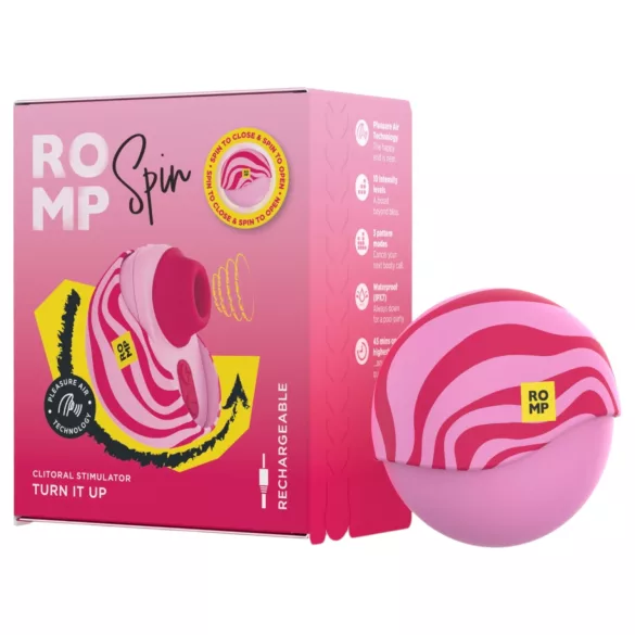 ROMP Spin - въздушно-вълнов стимулатор за клитор (розов)