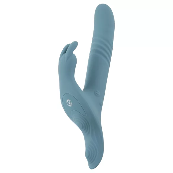 You2Toys - 3‑частен поставящ се вибратор тип зайче с тласкаща функция и дистанционно управление (син)