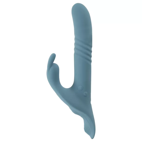 You2Toys - 3‑частен поставящ се вибратор тип зайче с тласкаща функция и дистанционно управление (син)