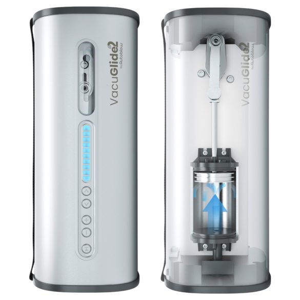 VacuGlide 2 - автоматичен мъжки мастурбатор с мрежово захранване - сребрист