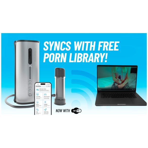 VacuGlide 2 - автоматичен мъжки мастурбатор с мрежово захранване - сребрист