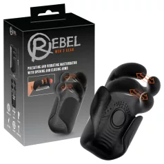   Rebel - пулсиращ, вибриращ мастурбатор (черен)