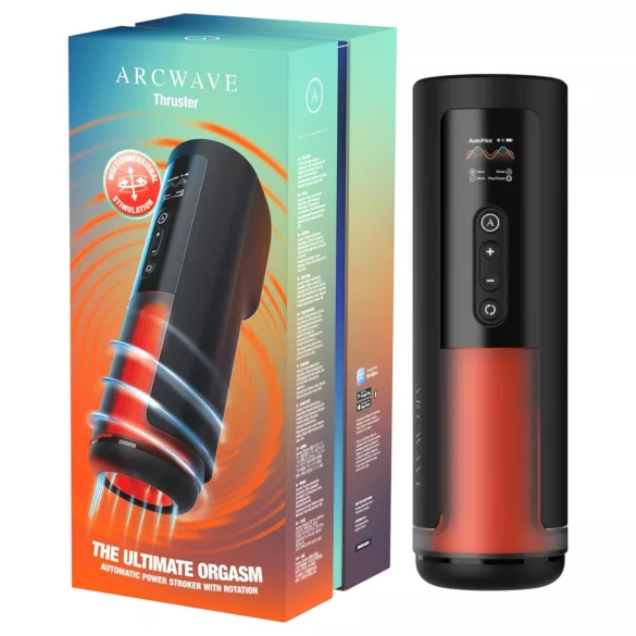 Arcwave Thruster - тласкащ и въртящ се автоматичен мастурбатор (черен)