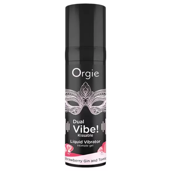 Orgie Dual Vibe - унисекс течен вибратор - Ягода - Джин-тоник (15 мл)