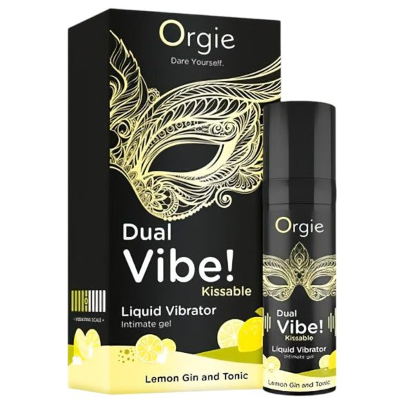 Orgie Dual Vibe - Унисекс течен вибратор - Джин Тоник (15 мл)
