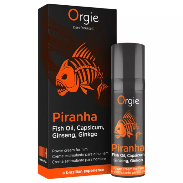 Orgie Piranha Power Cream - стимулиращ крем за повишаване на потентността за мъже (15 ml)