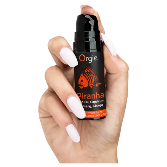 Orgie Piranha Power Cream - стимулиращ крем за повишаване на потентността за мъже (15 ml)