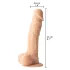 Willie City Luxe - реалистично силиконово дилдо (телесен цвят) - 23 cm