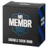 MR.MEMBR - двоен пръстен за пенис и тестиси (черен)