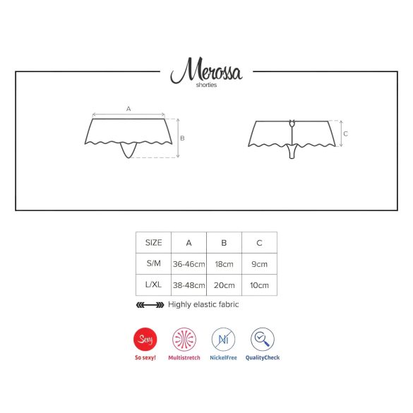 Obsessive Merossa - отворен дамски прашки със камъни - черен - L/XL