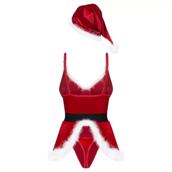 Obsessive Hot Santa - триделно коледно облекло за жени (червено) - L/XL