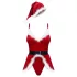 Obsessive Hot Santa - триделно коледно облекло за жени (червено) - L/XL