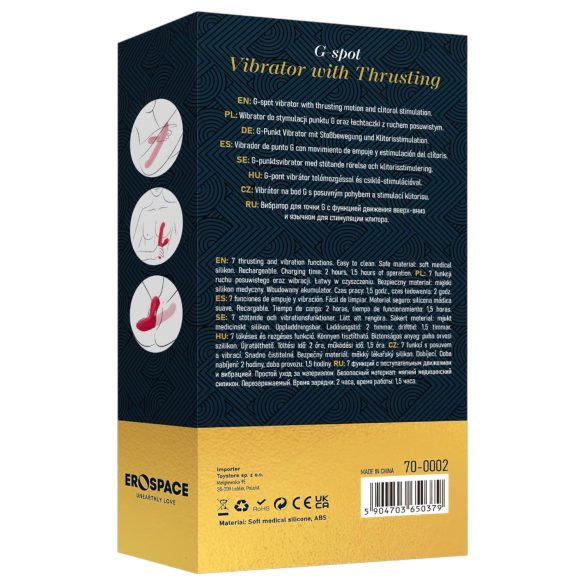 Sweet Play - 2в1 вибратор за стимулиране на клитора и G-точката (розов)