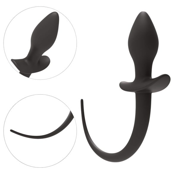 Wild Play - анален плъг с опашка - черен