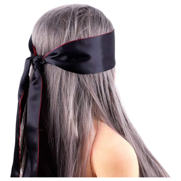 Wild Play - сатенена маска за очи (черно-розова)