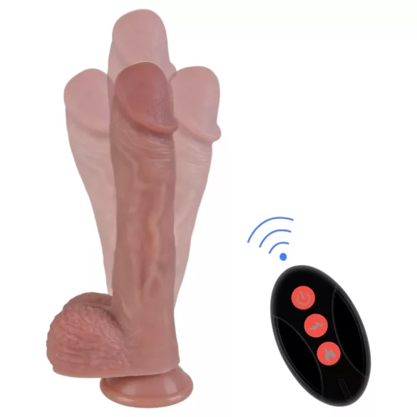 Erospace Natural Play - реалистичен тласъчно-въртящ се вибратор (телесен цвят)
