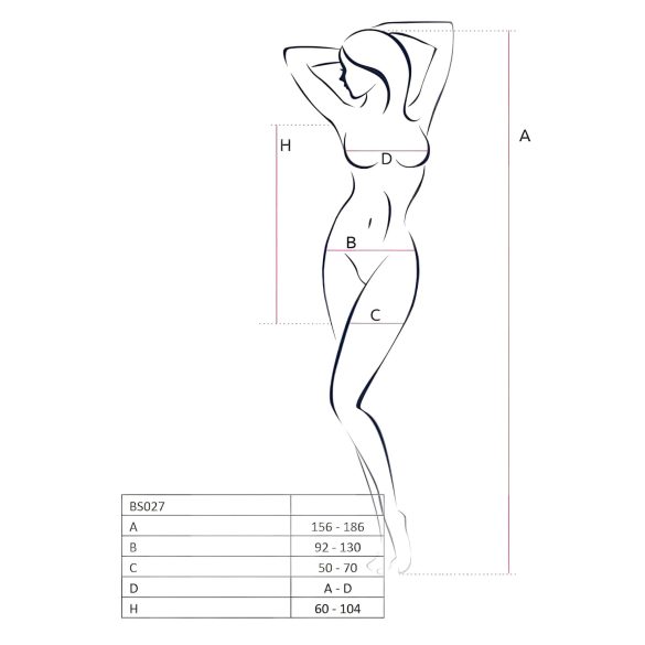 Passion BS027 - мрежеста мини рокля (бяла) - S-L