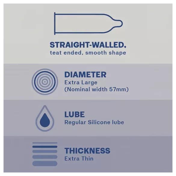 Durex Nude XL - презервативи екстра голям размер (10 бр.)