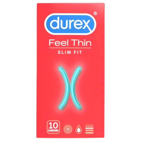Дюрекс Feel Thin Slim Fit - презервативи за естествено усещане (10 бр.)