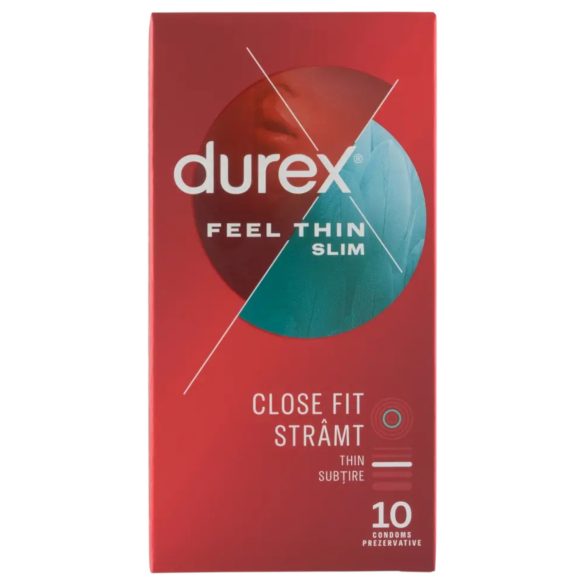 Durex Feel Thin Slim - тънки презервативи с естествено усещане (10 броя)