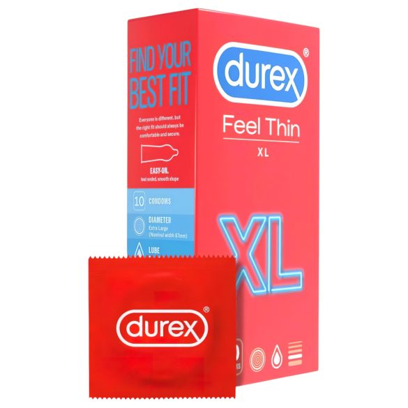 Durex Feel Thin XL - Презервативи с естествено усещане (10 бр.)