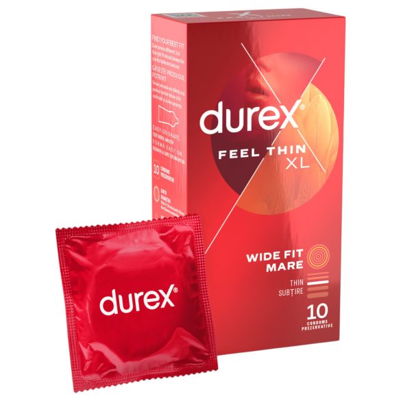 Durex Feel Thin XL - презервативи за естествено усещане (10 бр.)