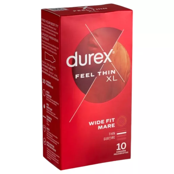 Durex Feel Thin XL - презервативи тънки - естествено усещане - 10 броя