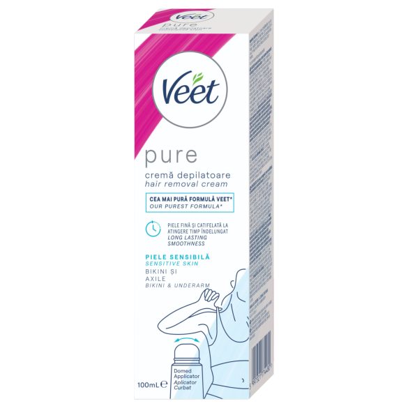Veet Pure - крем за обезкосмяване за бикини линия и подмишници