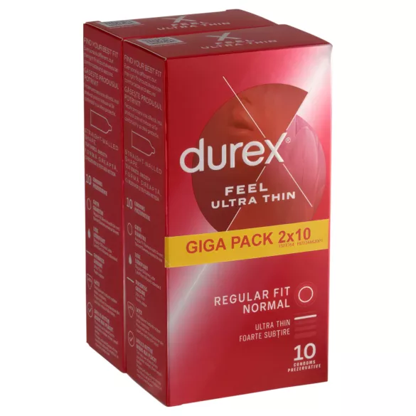 Durex Feel Ultra Thin - ултра тънки презервативи - натурален латекс - 2x10 бр