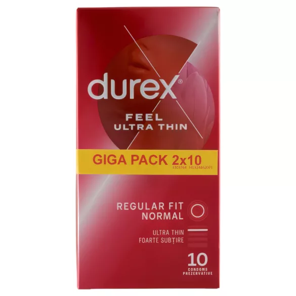 Durex Feel Ultra Thin - ултра тънки презервативи - натурален латекс - 2x10 бр