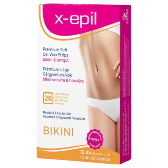 X-Epil - готови ленти за епилация 12 бр. - бикини/подмишници