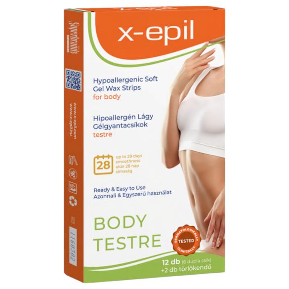 X-Epil - Хипоалергенни гел ленти за тяло (12 броя)