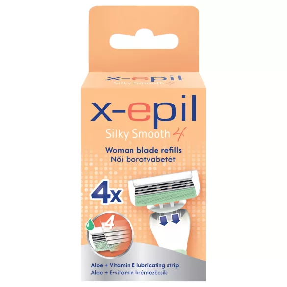 X-Epil Silky Smooth - дамска самобръсначка - 4 ножчета - резервни глави (4 бр.)
