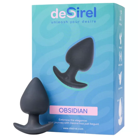 Desirel Obsidian - Анален вибратор с управление чрез приложение (черен)