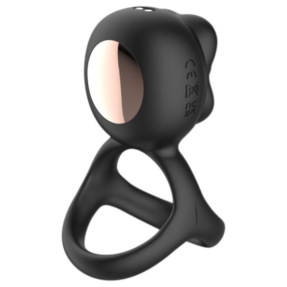 Biu-Biu - пенис пръстен с вибратор за клитор - черен
