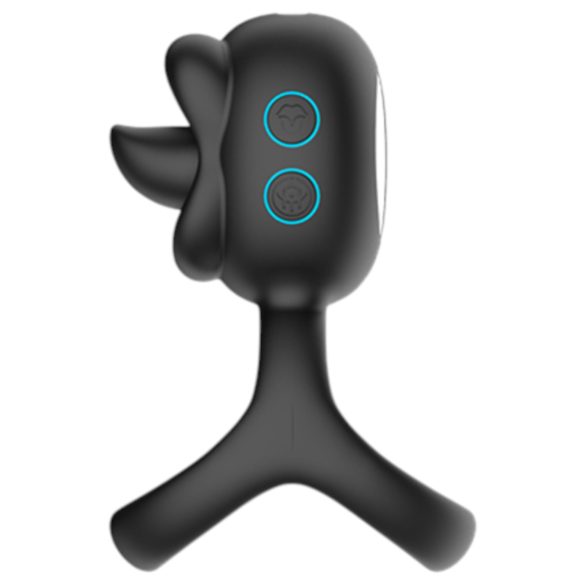 Biu-Biu - пенис пръстен с вибратор за клитор - черен