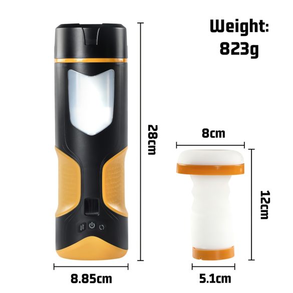 Lonely - мъжки мастурбатор с бутане и въртене - черен