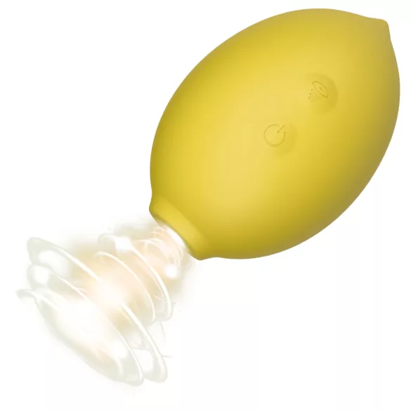 Lemon Squeeze - вибратор във форма на лимон с вакуумен стимулатор за клитор (жълт)