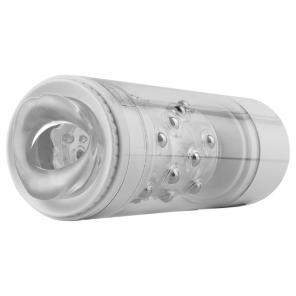 PDX Roto-Bator - вибрационен орален мастурбатор (бял)