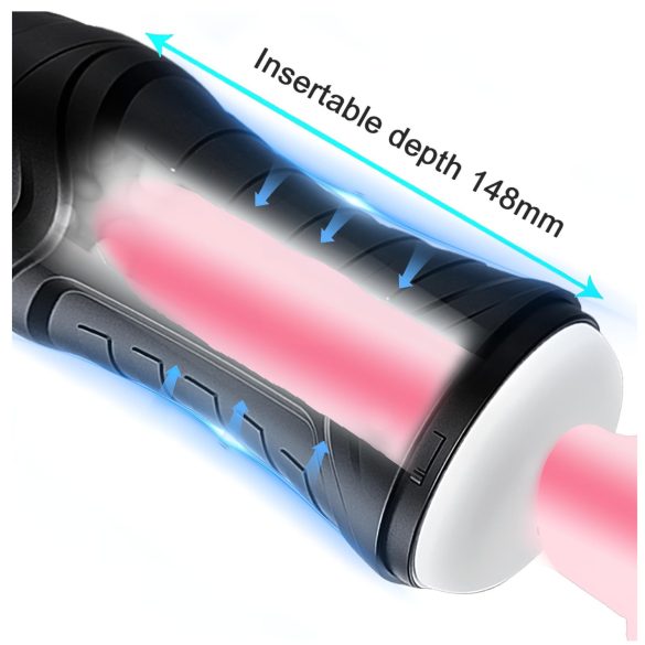 AlvUp - вибриращ мастурбатор с вакуум - черен