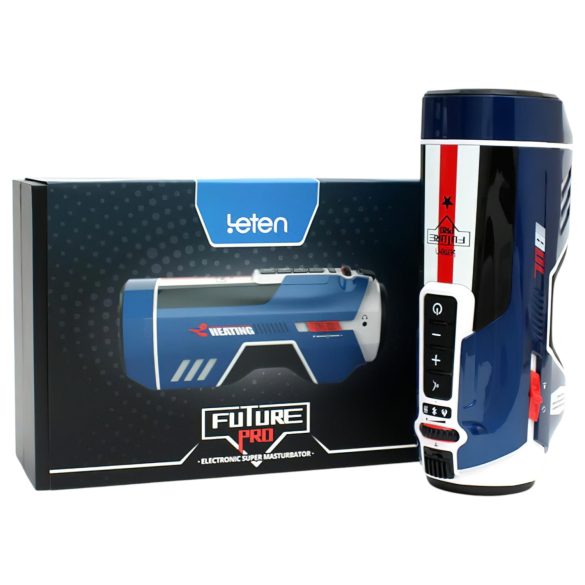 Leten SM Future Pro - тласкащ, стенещ, стискащ, загряващ мастурбатор (син)