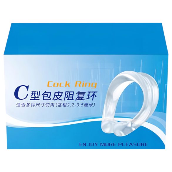 Силиконов пръстен за глава - забавяне на еякулацията (прозрачен)