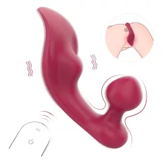   Sex HD Chomper - вибратор за клитор и анал - червен
