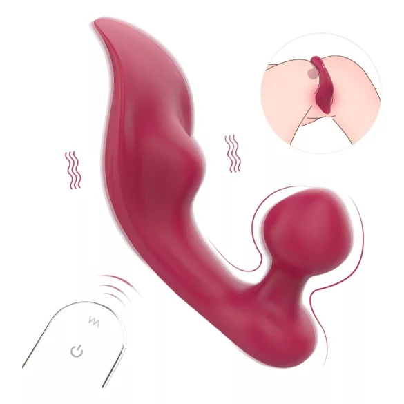 Sex HD Chomper - вибратор за клитор и анал - червен