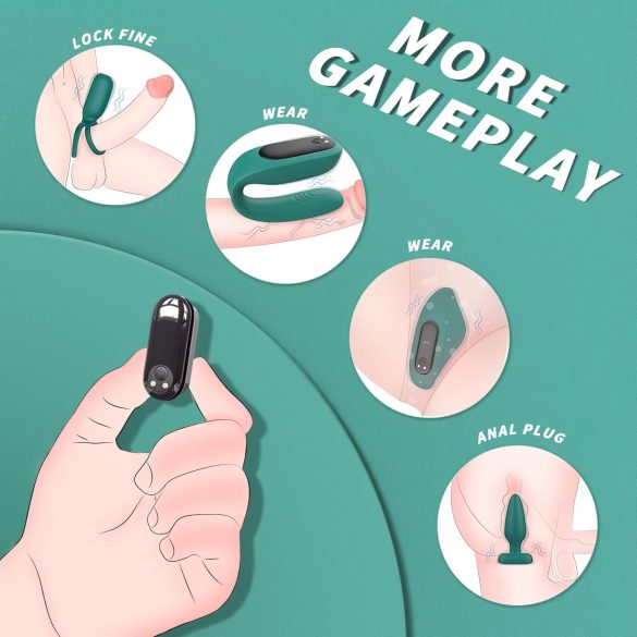 Sex HD - вибратор комплект 4 части с акумулатор и дистанционно - зелен