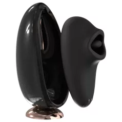   Sex HD Mirror - вибратор с отопляема функция и облизващ ефект - черен