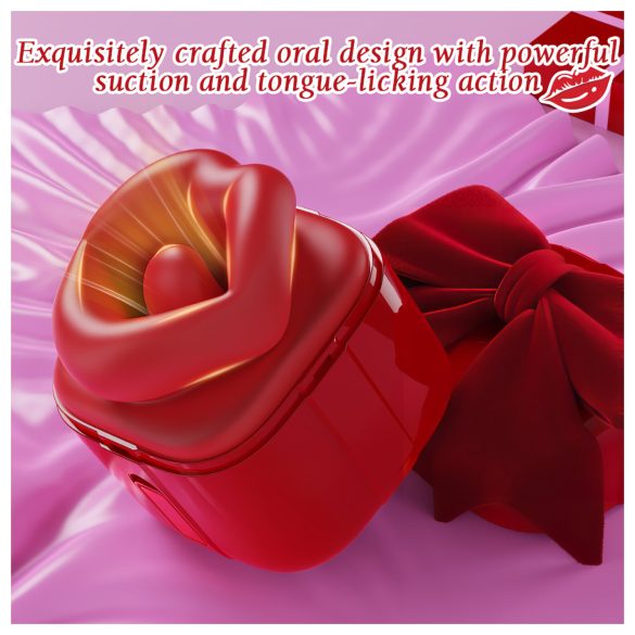 SEX HD Lovely Kiss - вибратор-лизачка и смукач - червен