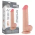 Lovetoy - двойно пластов дилдо с тестиси - реалистичен - 20,8 см - телесен