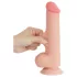 Lovetoy - двойно пластов дилдо с тестиси - реалистичен - 20,8 см - телесен